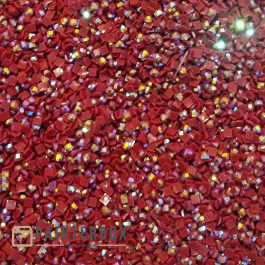 Diamond Painting – DMC Aurora Borealis (AB) Steine 150 Bright Red
