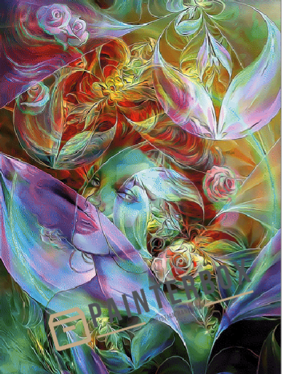 Fantasy Girl by Kiklopp 90 cm x 120 cm - 300/437/440 Farben