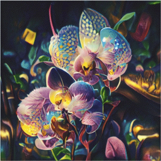 Luminous Orchids by Fantastic Claire 80 cm x 80 cm - 325 Farben