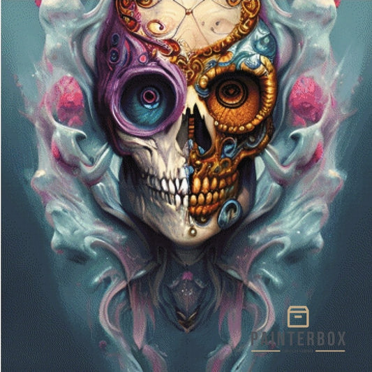 PRE-SALE Mannequin Skull by Mr. Clay - 142 Farben Strass eckig