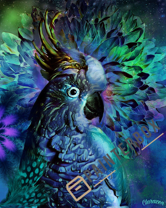 Fantasy Blue Cockatoo by Clarazen-Art - 200 Farben