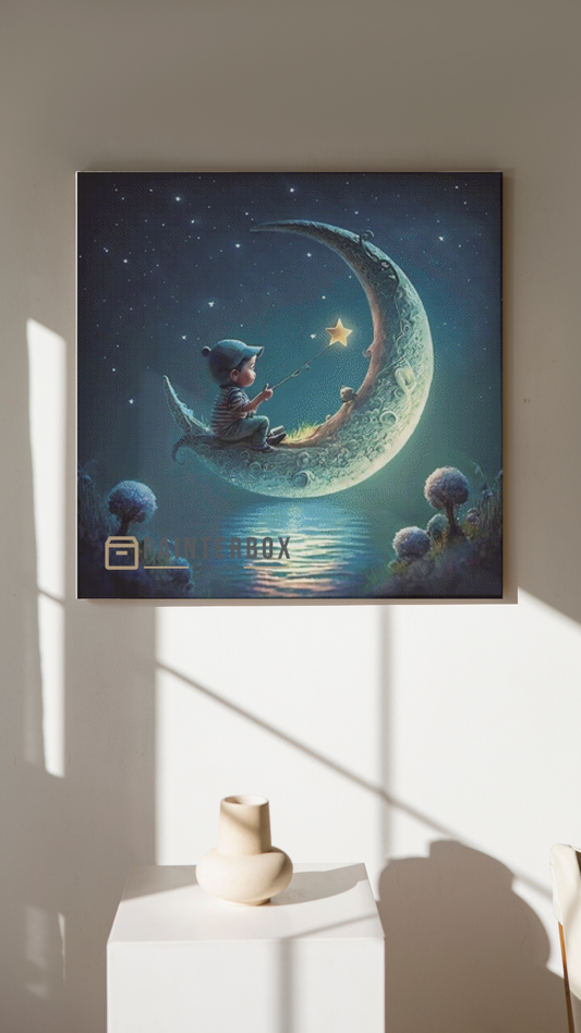 Junge im Mond by Catill  - 150 Farben