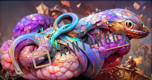 Diamond Painting - Rainbow Snake by Zlamsan 165 Farben Strass eckig