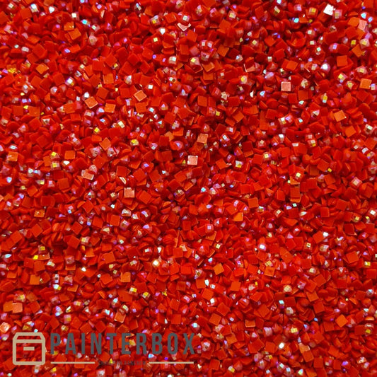 Diamond Painting – DMC Aurora Borealis (AB) Steine 666 Red - BRIGHT