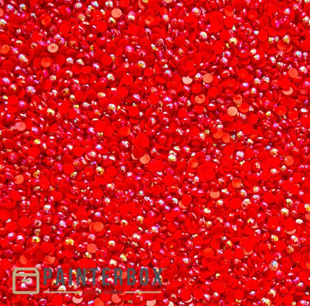 Diamond Painting – DMC Aurora Borealis (AB) Steine 666 Red Bright rund