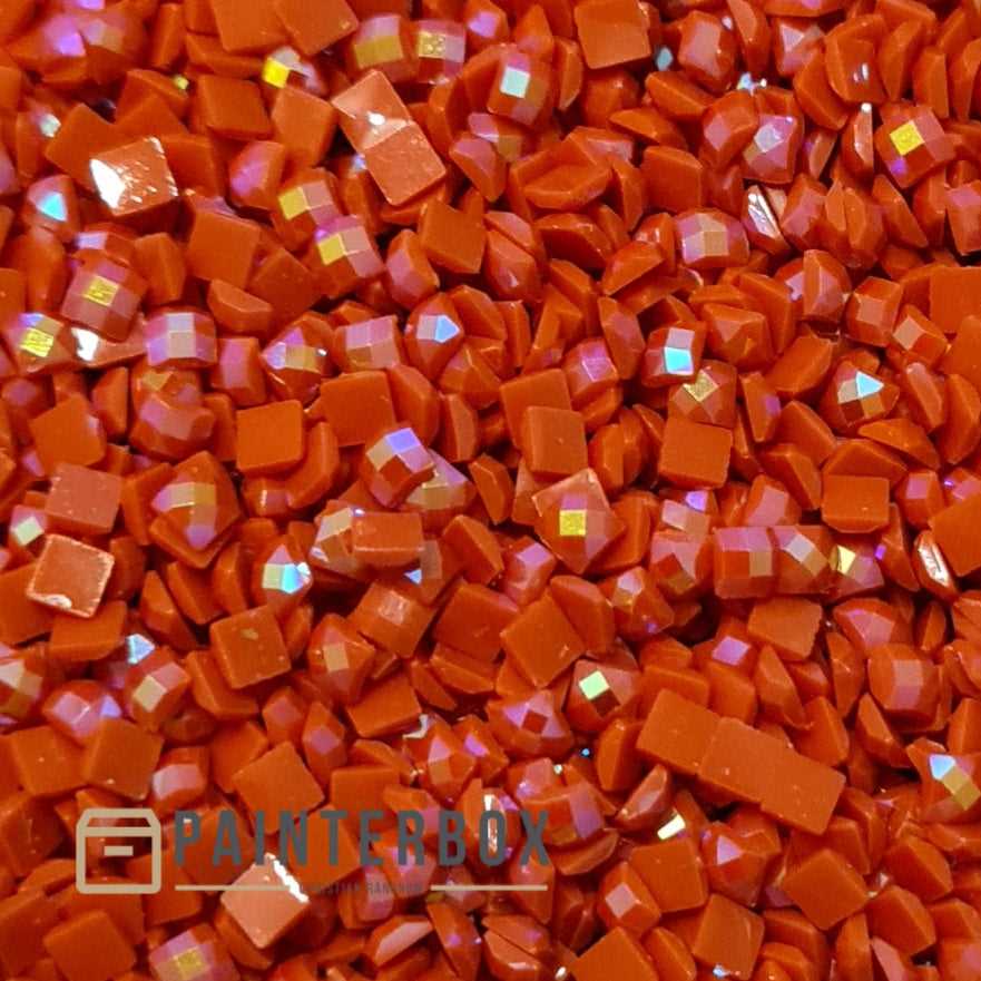 Diamond Painting – DMC Aurora Borealis (AB) Steine 350 Coral - MED