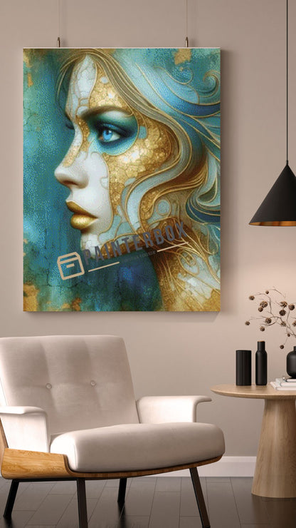 Golden abstrakt Woman by CaroFelicia - 150 Farben