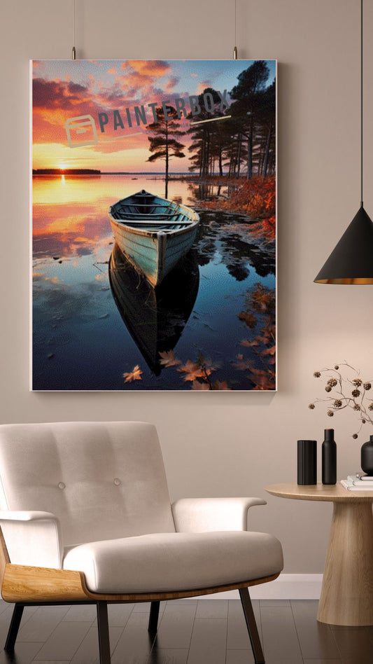 Boat in the Sunset by ellufija - 250 Farben
