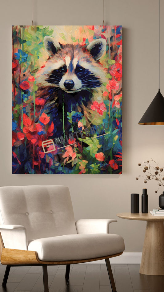 Colorful Racoon by ArtRosa - 300 Farben