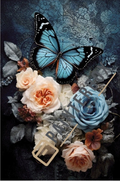 Butterfly with Roses by PixxChicks - 180 Farben