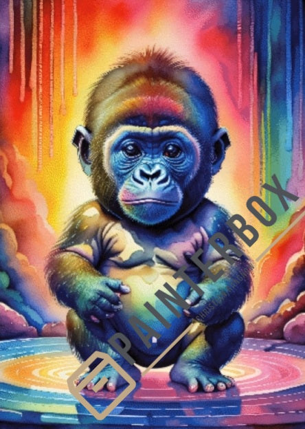 Colorful Gorilla by PixxChicks - 300 colors