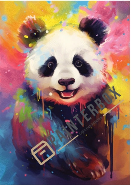 Colorful Panda by PixxChicks - 300 colors