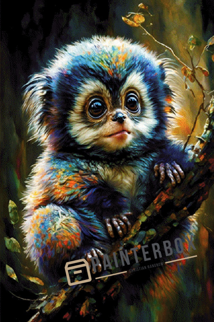 Cute little Monkey by Bátor Gábor 340 colors