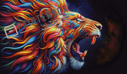 Multicolor Lion by Linile - 360 Farben