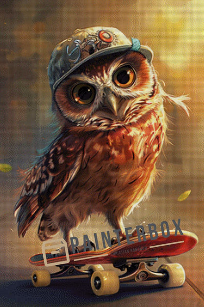 Skater Owl by ArtRosa - 220 Farben
