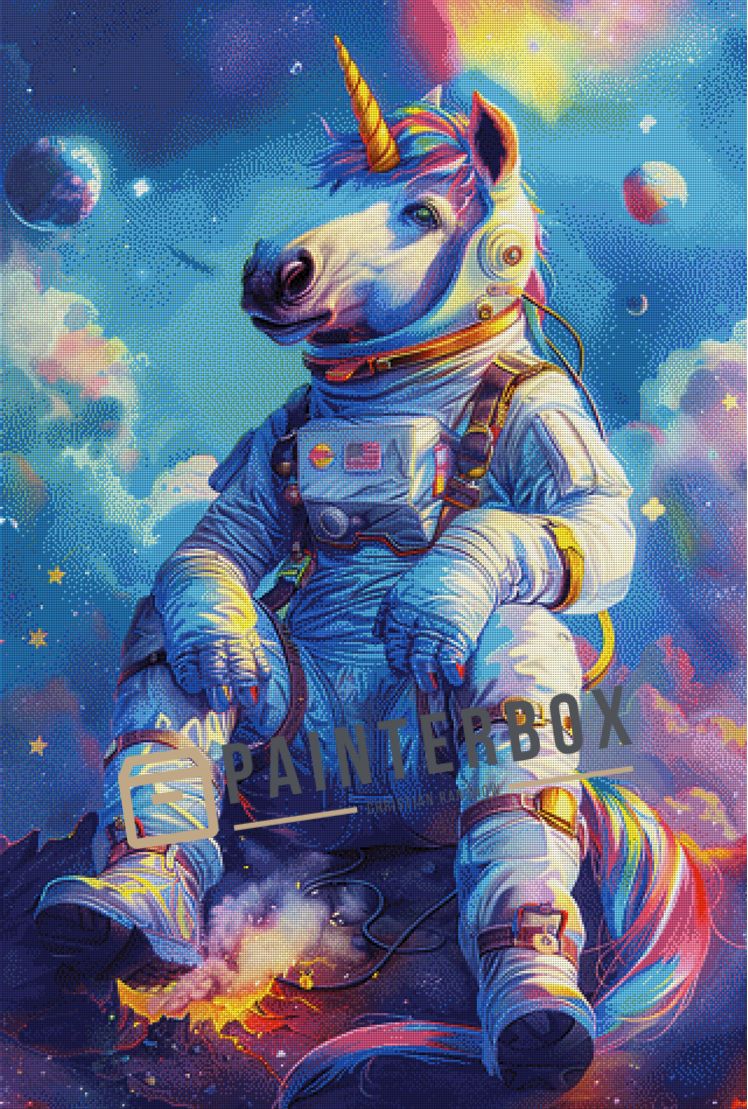 Space Einhorn by Bátor Gábor - 330 Farben
