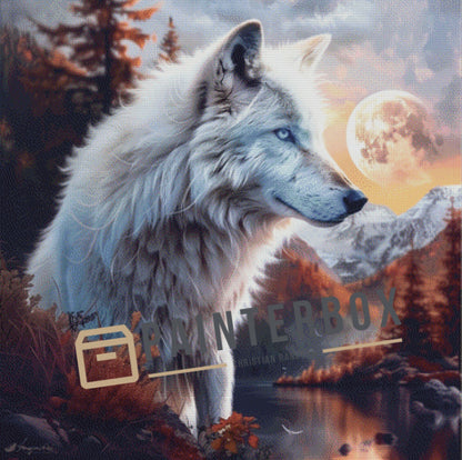 Proudly white Wolf by ArtRosa - 150 Farben