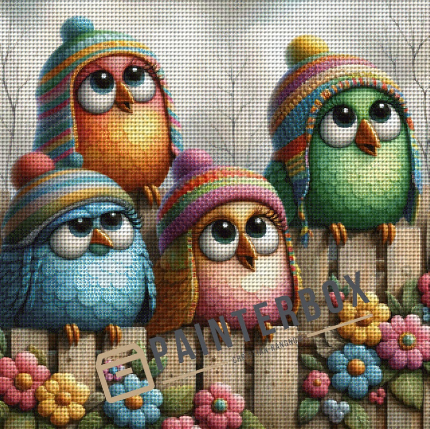 Winter Bird Gang by PixxChicks - 350 Farben