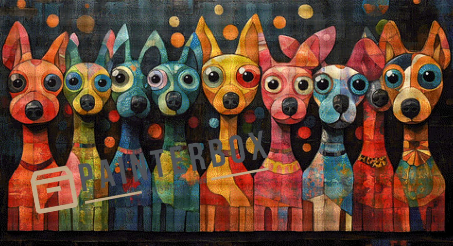 Abstract Dogs by PiXXel Pics - 340 Farben