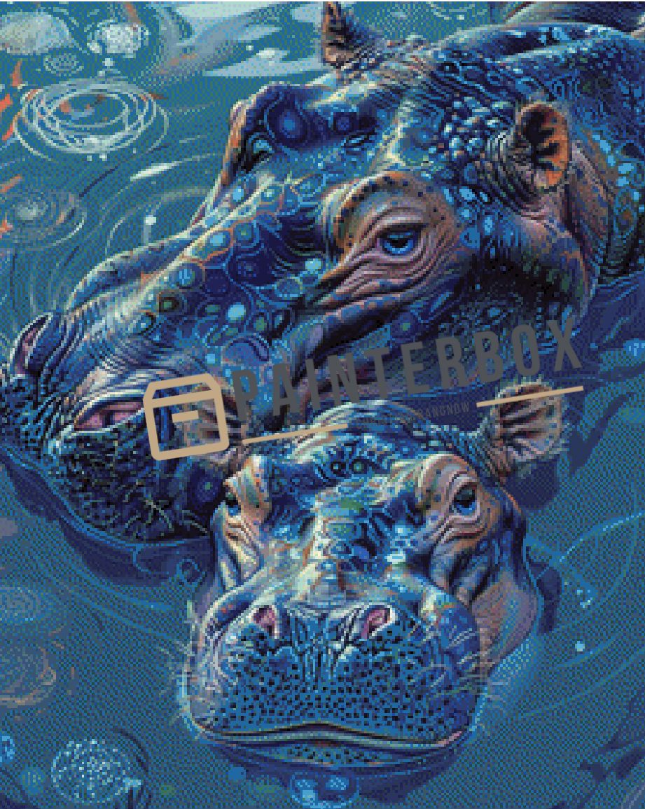 Hippo Love by ellufija - 150 Farben