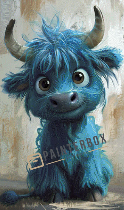 Little blue Cow by PixxChicks - 100 Farben