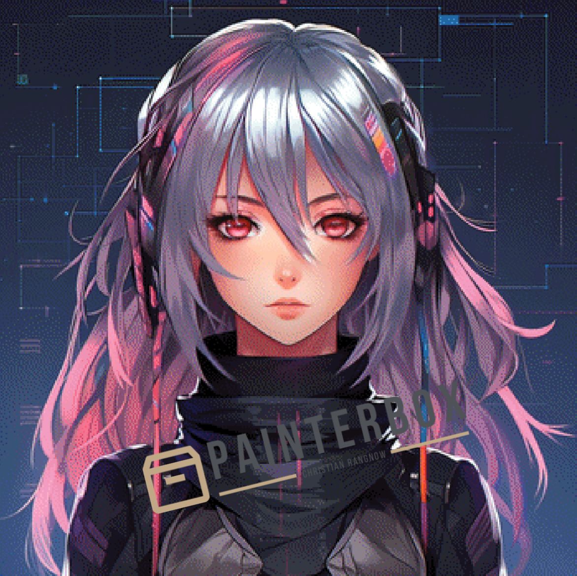 Cyberpunk Girl by ellufija - 190 Farben