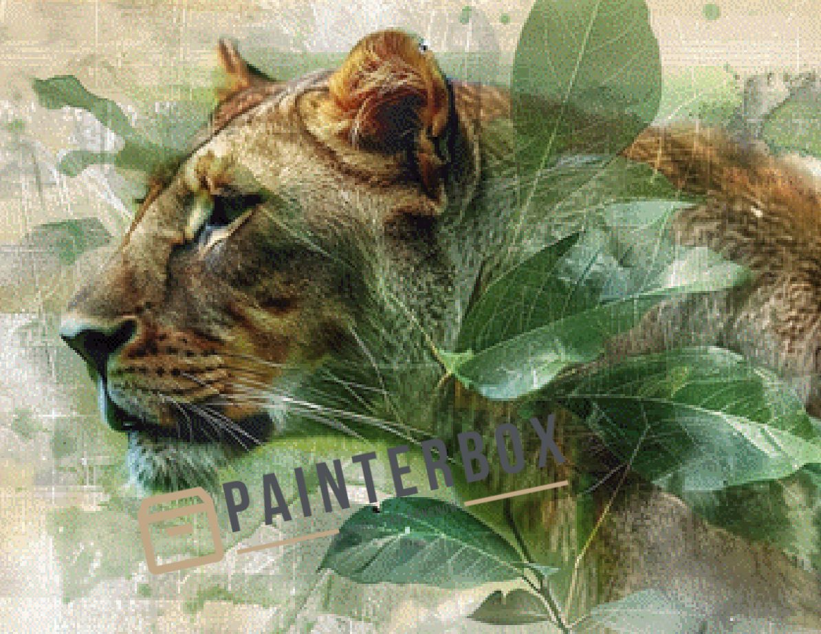 Löwin im Dschungel by PiXXel Pics - 230 Farben