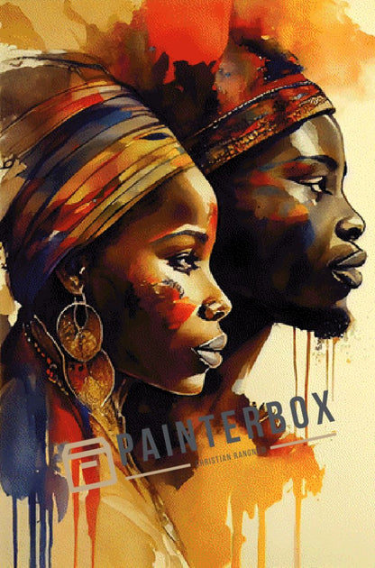 African Couple by Bátor Gábor 200 Farben