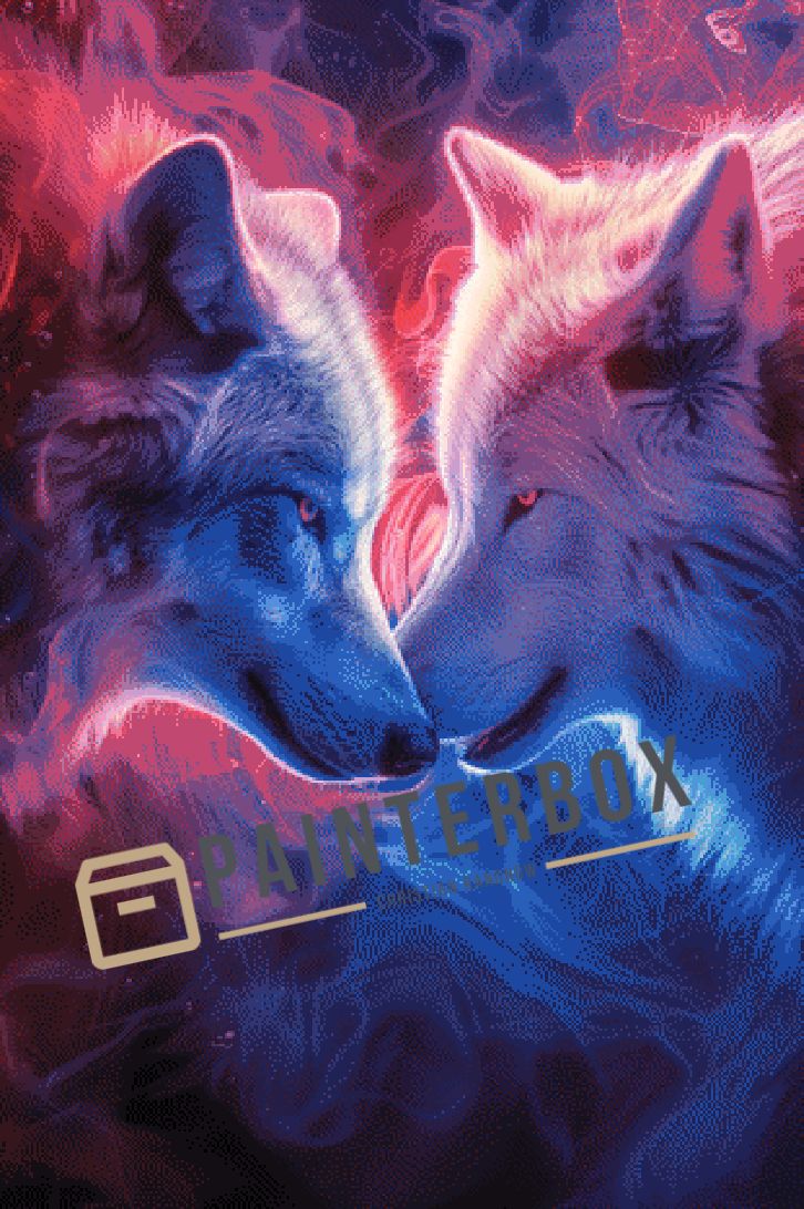Wolf Love by ArtRosa - 100 Farben eckig