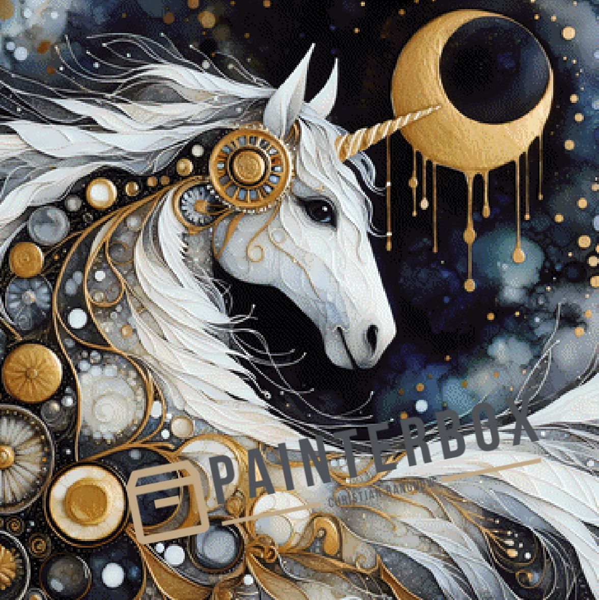White Unicorn by CaroFelicia - 160 Farben