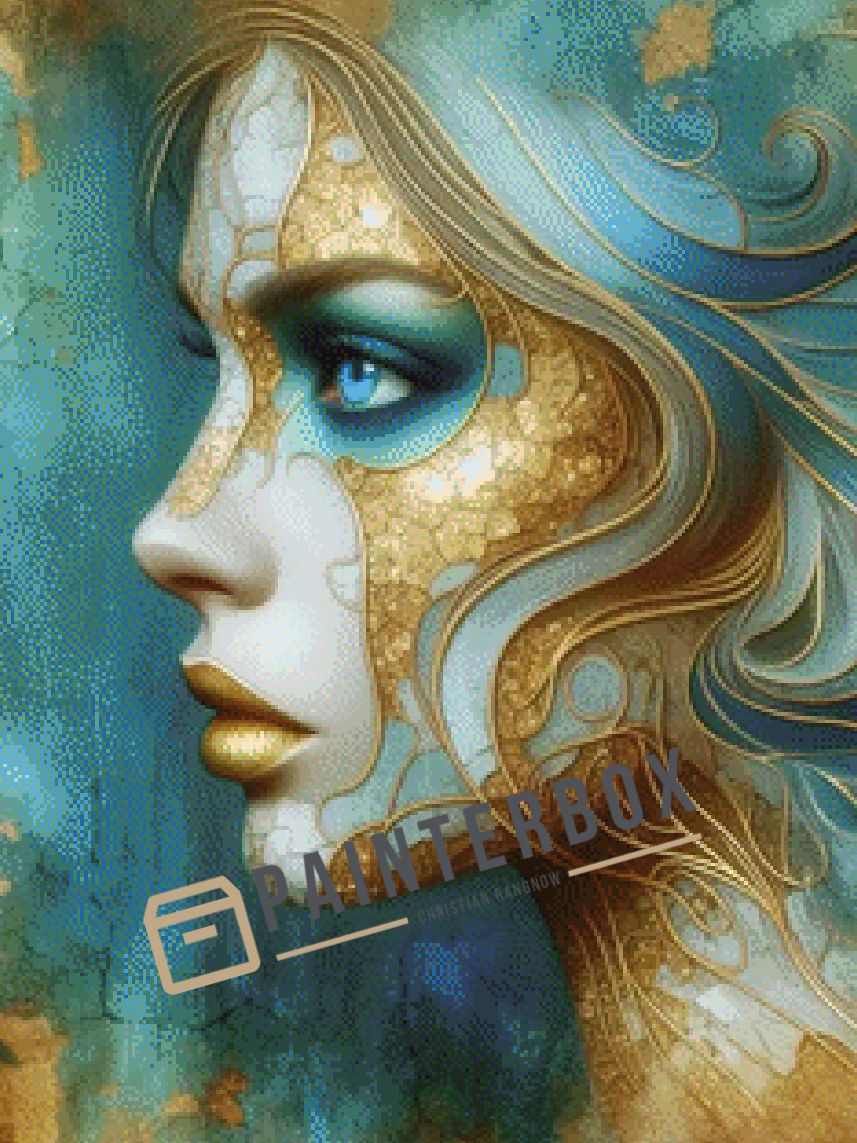 Golden abstrakt Woman by CaroFelicia - 150 Farben