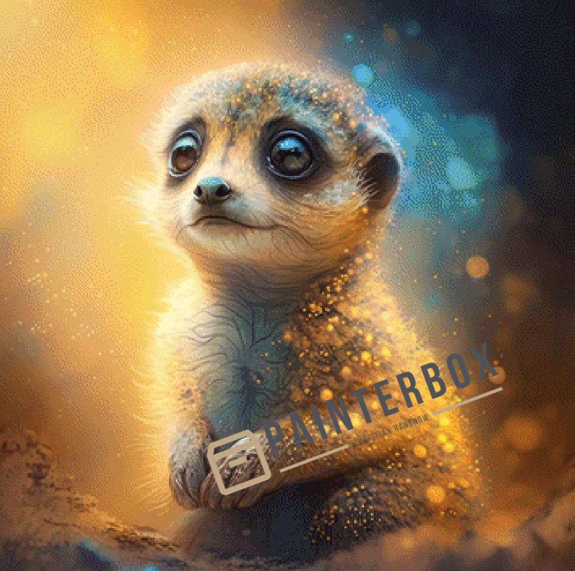 Golden Meerkat by Bátor Gábor 210 colors