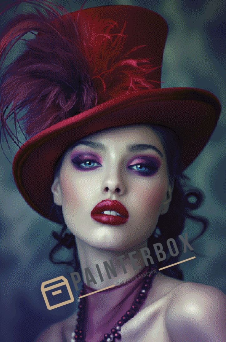 Red Hat Lady by PixxChicks - 100 Farben