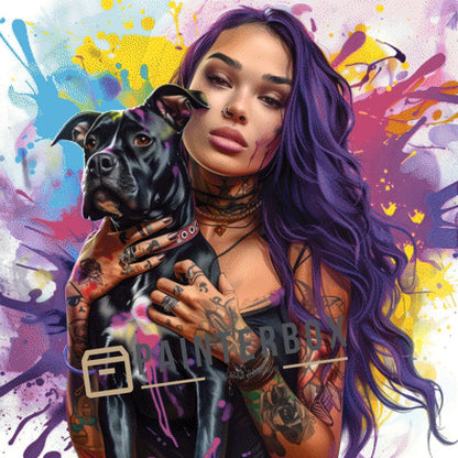 Colorful Dog Love by ArtRosa - 320 Farben