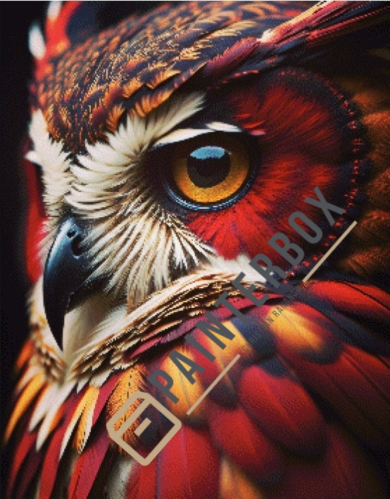 Red Owl by PixxChicks - 250 colors