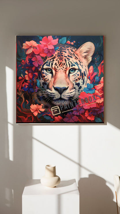 Jaguar with Flowers by ArtRosa - 230 Farben