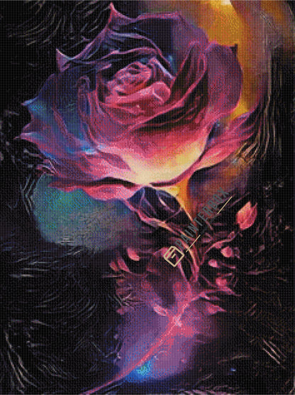 Pink and Black Rose - 150 Farben