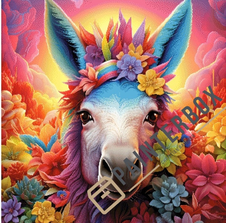 Rainbow Donkey by PixxChicks - 300 colors