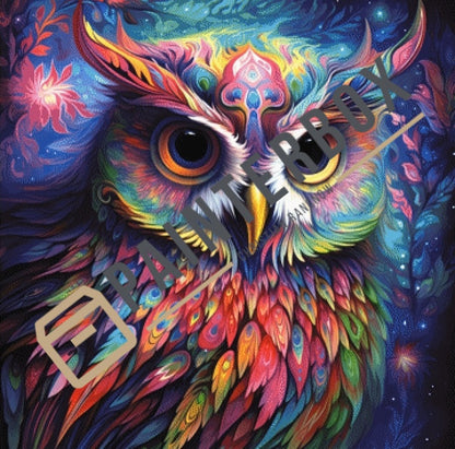 Psychedelic Owl by Mr. Clay 250 Farben