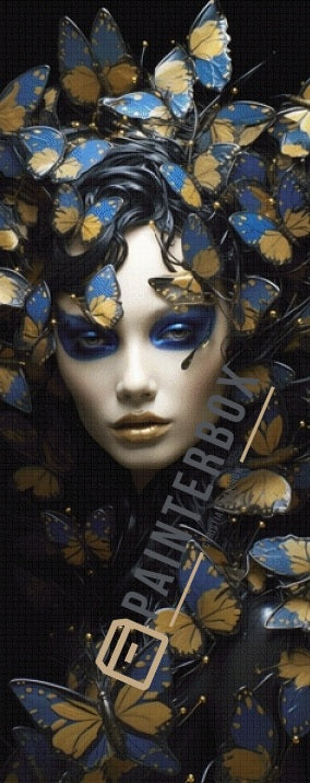 Butterfly Lady Blue by Mr. Clay 150 Farben