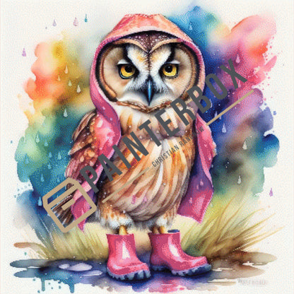 Rainy Owl by ArtRosa - 250 Farben