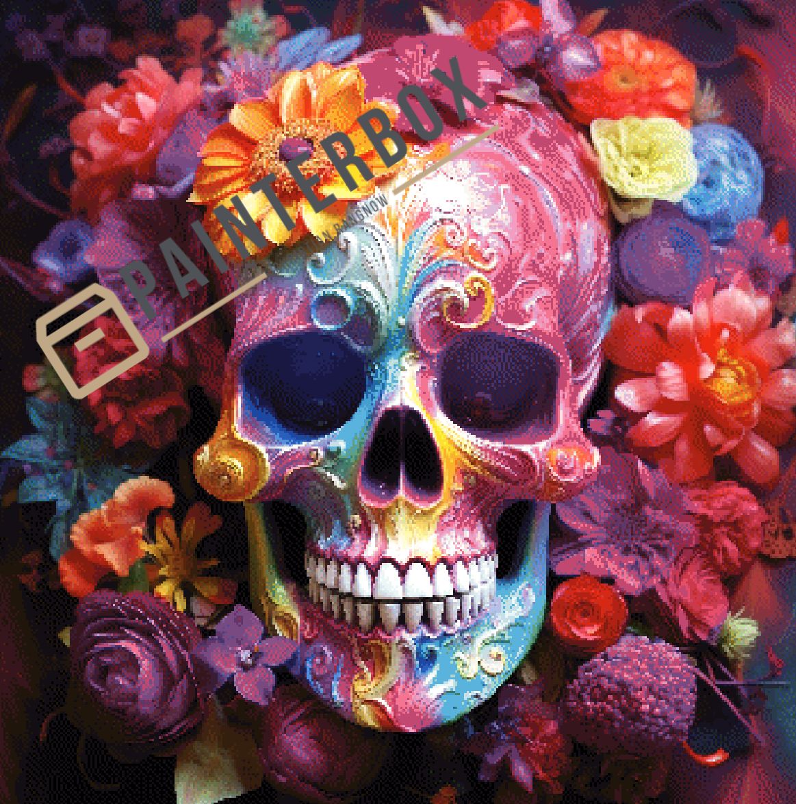 Skull of Flowers by ArtRosa - 360 Farben