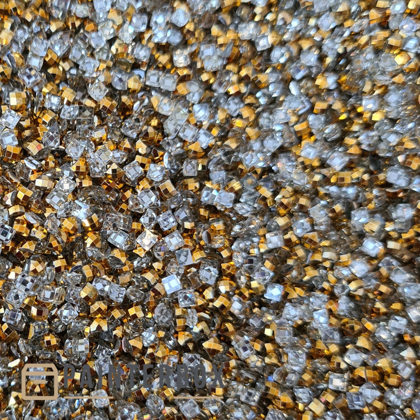 Diamond painting - metallic stones gold - angular
