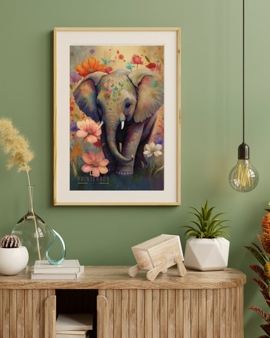 Flower Power Elephant by Bátor Gábor 260 colors