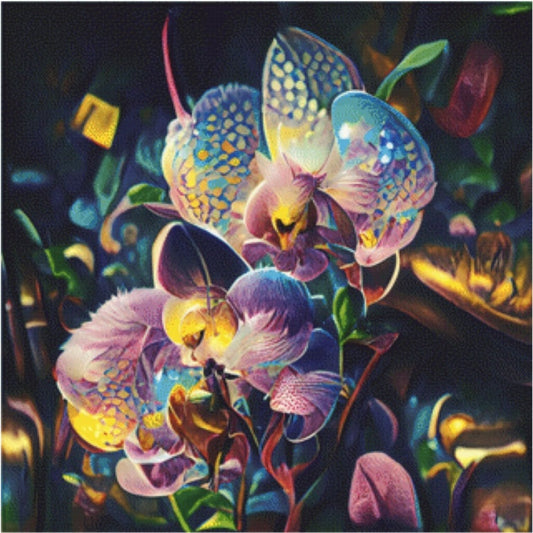 Luminous Orchids by Fantastic Claire - 107 colors full rhinestones square