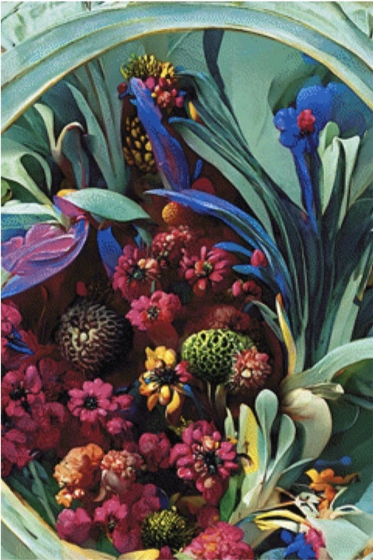 The Floral Portal by Fantastic Claire 60 cm x 90 cm - 320 Farben