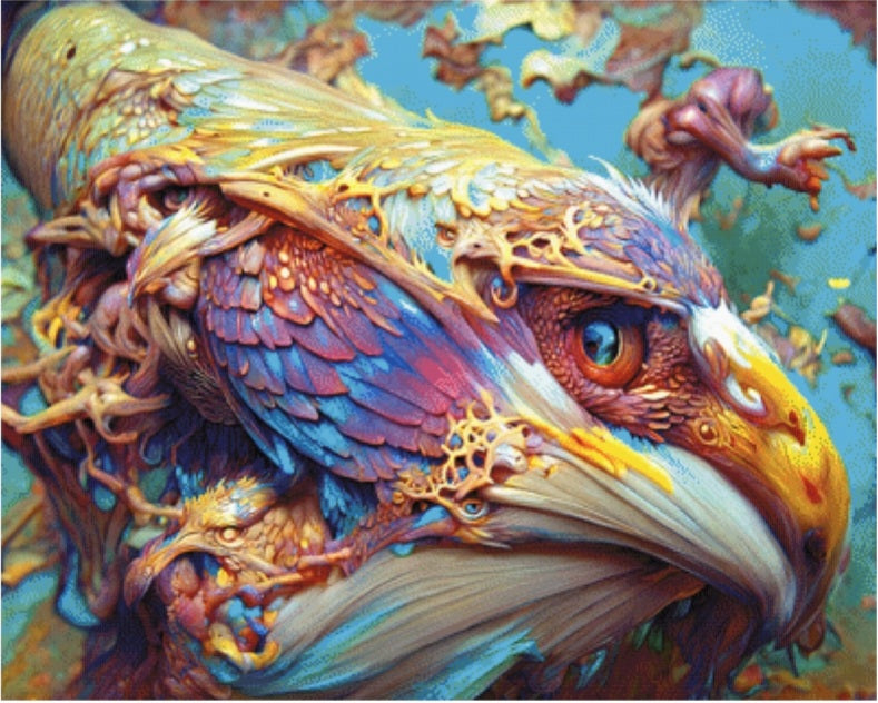 The Eagle Totem by Zlamsan 80 cm x 100 cm - 100 Farben