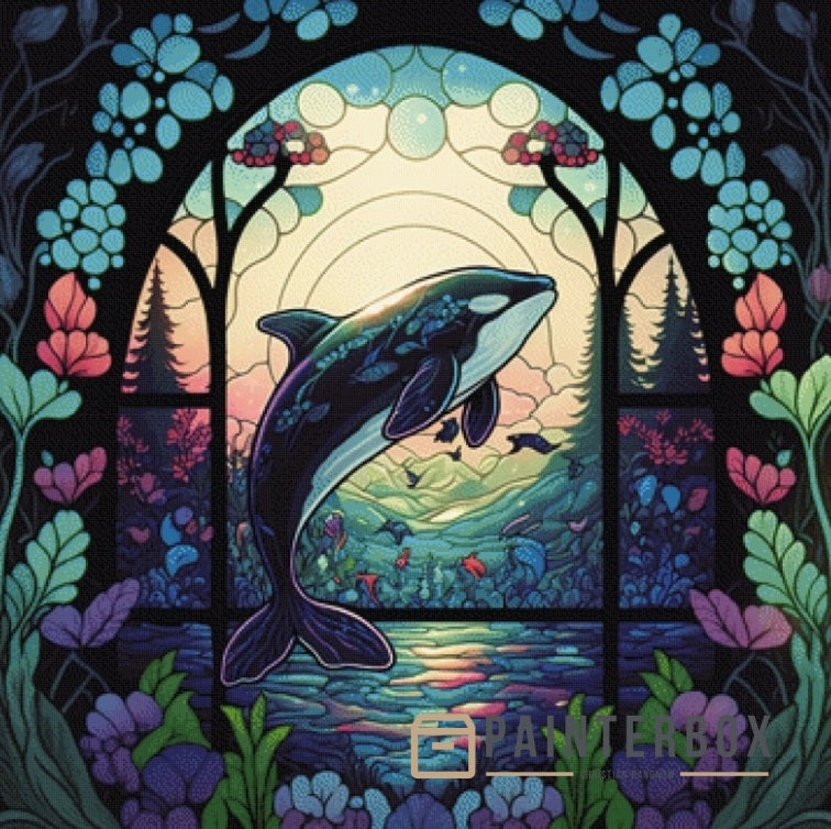 Orca church glass by Bátor Gábor 225 colors