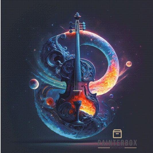 Violin in the Moonlight by Astrodeum - 200 colors