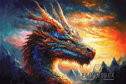 Dragon in the Mountain by Bátor Gábor 300 colors